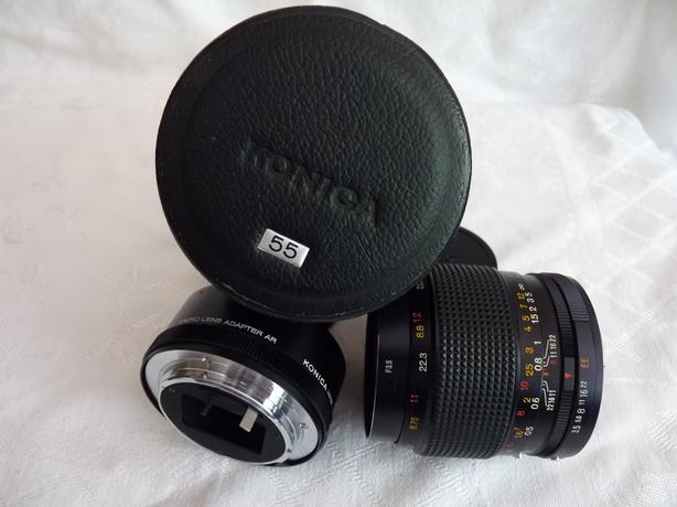 Konica Hexanon 55mm 3.5 Macro 35mm film SLR lens image 3