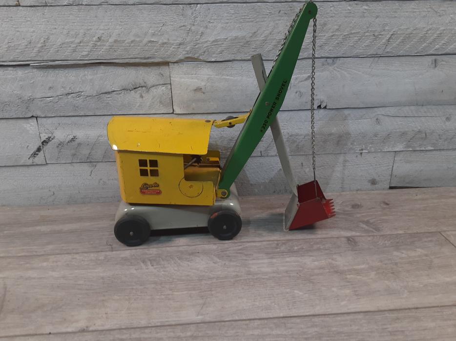 Vintage Lincoln Construction Company  Power Shovel Toy (#33 display photo