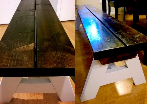 Handmade (new) Farmhouse Table with Matching Benches image 8