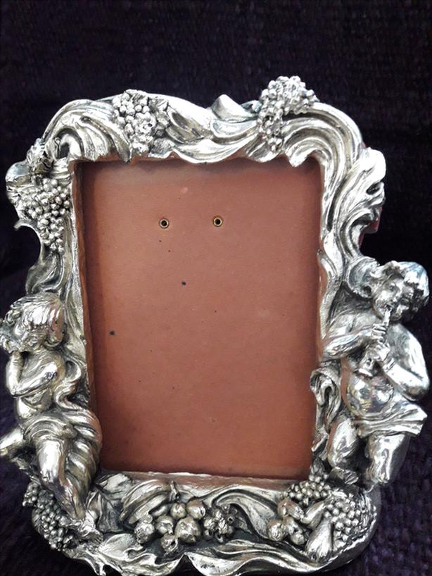 Antique CHERUBS ANGELS Victorian Picture Frame, Unique, Made in Italy image 1