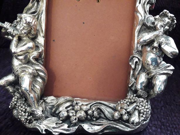 Antique CHERUBS ANGELS Victorian Picture Frame, Unique, Made in Italy image 2