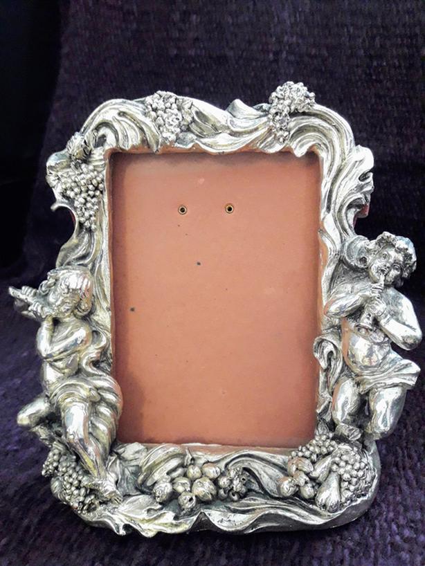 Antique CHERUBS ANGELS Victorian Picture Frame, Unique, Made in Italy image 6