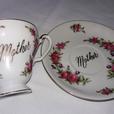 ROYAL ROSE Sugar Bowl And Bone China "Mother" Tea Cup and Saucer thumbnail image 2