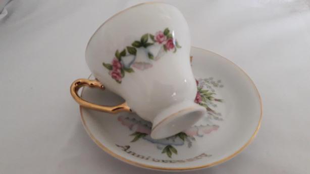 "Happy Anniversary" Tea Cup and Saucer image 5