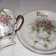 "Happy Anniversary" Tea Cup and Saucer thumbnail image 4