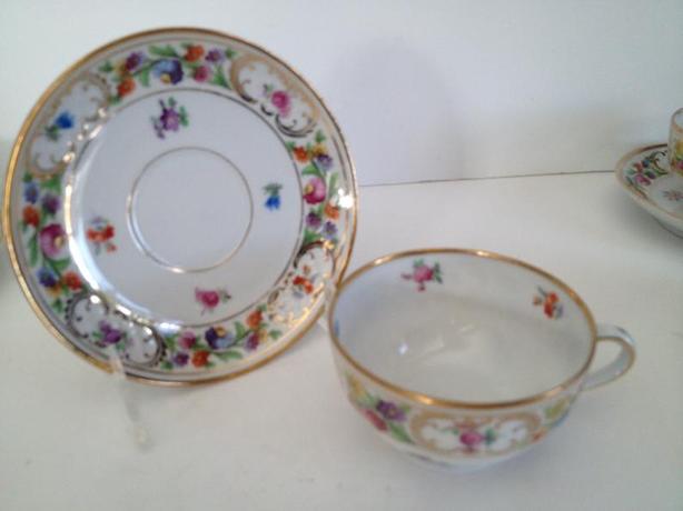 Large Teaset Schumann BAVARIA Porcelain Empress Dresden Flowers image 5