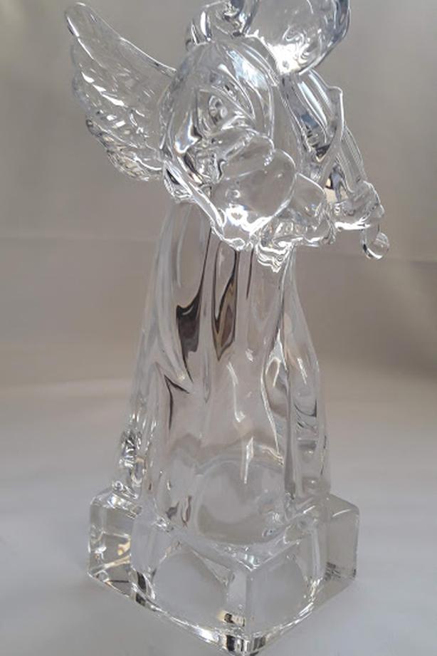 New Mikasa Herald Angelic Figurine with Violin  Lead Crystal, Germany image 5
