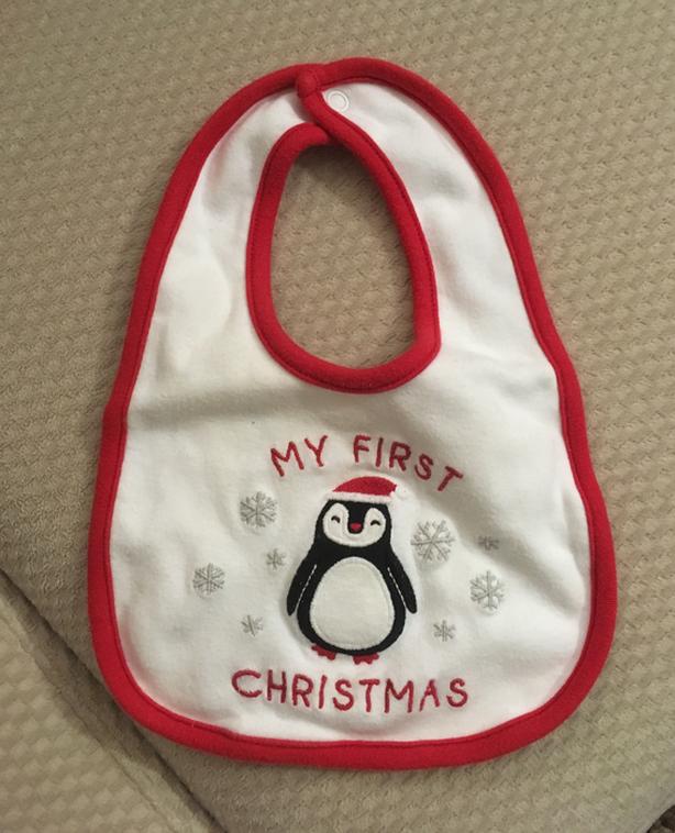 BABY'S FIRST CHRISTMAS BIB image 1
