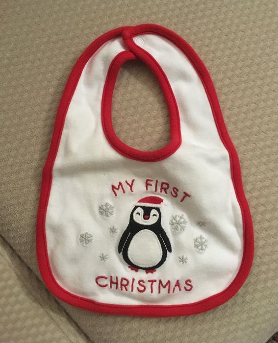 BABY'S FIRST CHRISTMAS BIB display photo