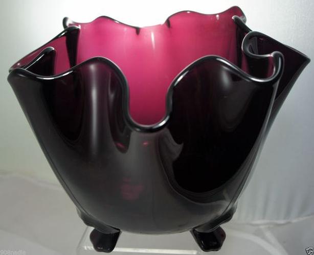 STUNNING CAMBRIDGE GLASS Elegant Footed Console image 1