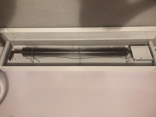 Cadet hydronic baseboard heater display photo