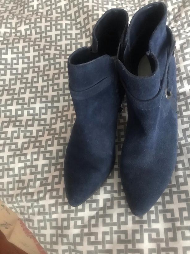 Blue suede boots by Anne Klein image 2