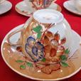 Vintage Japanese Fine China Luster Ware Hand Painted Tea Cups And Saucers thumbnail image 2