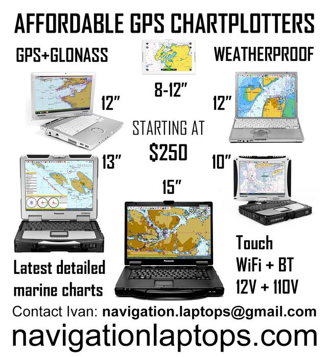 BC & West Coast marine GPS chart plotter navigation laptop or tablet display photo