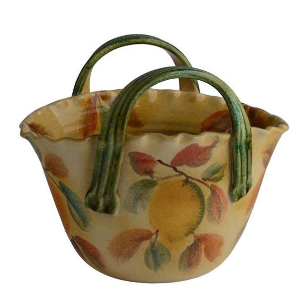 Large Basket Bowl Handmade in Italy, Frutta - Laccata Collection by Modigliani image 1