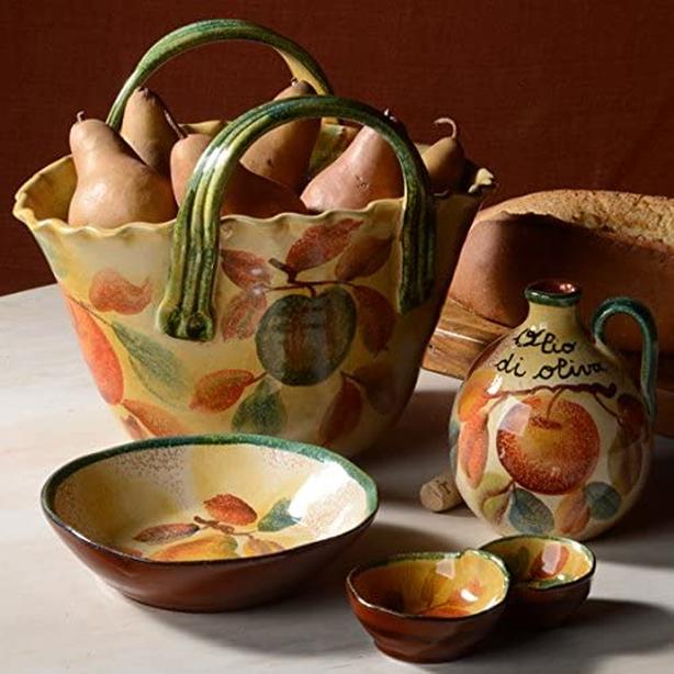 Large Basket Bowl Handmade in Italy, Frutta - Laccata Collection by Modigliani image 6