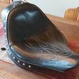 CORBIN Classic Solo Leather Saddle Seat (HD Softail Blackline Motorcycle) thumbnail image 2