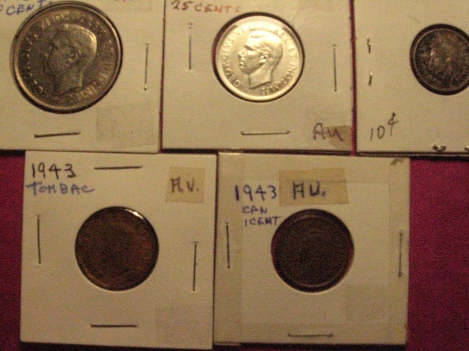 1943 Canada mint state set display photo