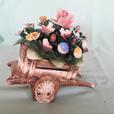 CAPODIMONTE FLOWERS IN A WHEELBARROW thumbnail image 5